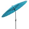 9 Feet Round Patio Umbrella with 18 Fiberglass Ribs