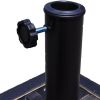 Outdoor Garden Heavy Duty Square Umbrella Base Stand of 17.5 Inch   30 lbs