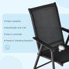 Set of 2 Outdoor Patio Folding Chair with Ergonomic Armrests