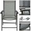 Set of 2 Outdoor Patio Folding Chair with Ergonomic Armrests