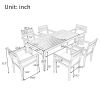 [Not allowed to sell to Wayfair] Acacia Wood Outdoor Dining Table And Chairs Suitable For Patio; Balcony Or Backyard