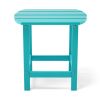 Adirondack Outdoor Side Table;  HDPE Plastic End Tables for Patio;  Backyard;  Pool;  Indoor Outdoor Companion;  Easy Maintenance Weather Resistant La