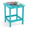 Adirondack Outdoor Side Table;  HDPE Plastic End Tables for Patio;  Backyard;  Pool;  Indoor Outdoor Companion;  Easy Maintenance Weather Resistant La