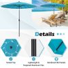 9 Feet Round Patio Umbrella with 18 Fiberglass Ribs