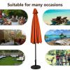 9 FT Outdoor Market Patio Table Umbrella Push Button Tilt Crank Lift