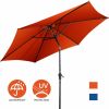 9 FT Outdoor Market Patio Table Umbrella Push Button Tilt Crank Lift