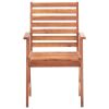 Patio Dining Chairs 2 pcs with Cushions Solid Acacia Wood