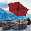 9 FT Outdoor Market Patio Table Umbrella Push Button Tilt Crank Lift