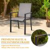 MEOOEM Patio Dining Chairs 2PCS Outdoor Metal Textilene Outdoor Dining Chairs; Durable for Lawn Garden Backyard Pool All Weather