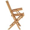 Folding Patio Chairs 6 pcs Solid Teak Wood