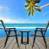 Set of 2 Outdoor Patio Folding Chair with Ergonomic Armrests