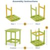 Adirondack Outdoor Side Table;  HDPE Plastic End Tables for Patio;  Backyard;  Pool;  Indoor Outdoor Companion;  Easy Maintenance Weather Resistant La