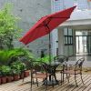 9 FT Outdoor Market Patio Table Umbrella Push Button Tilt Crank Lift