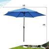 9 FT Outdoor Market Patio Table Umbrella Push Button Tilt Crank Lift