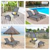 6-Position Adjustable Fabric Outdoor Patio Recliner Chair