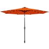 10 Feet Outdoor Patio Umbrella with Bright Solar LED Lights