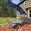 10 Feet Outdoor Patio Umbrella with Bright Solar LED Lights