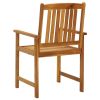 Patio Chairs with Cushions 4 pcs Solid Acacia Wood