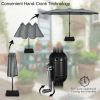 15 Feet Double-Sided Twin Patio Umbrella with Crank and Base