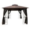 10x10 Outdoor Patio Gazebo Canopy Tent With Ventilated Double Roof And Mosquito net(Detachable Mesh Screen On All Sides); Suitable for Lawn;  Garden;