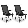 Set of 2 Outdoor Patio Folding Chair with Ergonomic Armrests