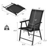 Set of 2 Outdoor Patio Folding Chair with Ergonomic Armrests