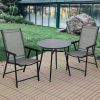 Set of 2 Outdoor Patio Folding Chair with Ergonomic Armrests