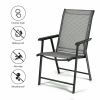 Set of 2 Outdoor Patio Folding Chair with Ergonomic Armrests