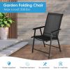 Set of 2 Outdoor Patio Folding Chair with Ergonomic Armrests