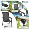 Set of 2 Outdoor Patio Folding Chair with Ergonomic Armrests