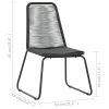 Patio Chairs 4 pcs Poly Rattan Black