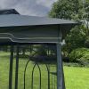 13x10 Outdoor Patio Gazebo Canopy Tent With Ventilated Double Roof And Mosquito net(Detachable Mesh Screen On All Sides); Suitable for Lawn;  Garden;