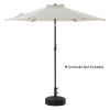 Water or Sand Fillable Mobile Patio Umbrella Base for Outdoor