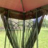 13x10 Outdoor Patio Gazebo Canopy Tent With Ventilated Double Roof And Mosquito net(Detachable Mesh Screen On All Sides); Suitable for Lawn;  Garden;