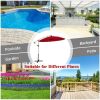 10 Feet Patio Offset Umbrella Market Hanging Umbrella for Backyard Poolside Lawn Garden