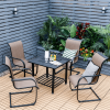 Backyard Garden Party Patio Fire Pit Dining Table