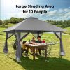 13 x 13 Feet Pop-up Instant Gazebo Canopy Tent with Mesh Sidewall