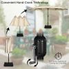 15 Feet Double-Sided Twin Patio Umbrella with Crank and Base