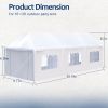 10x30' Wedding Party Canopy Tent Outdoor Gazebo with 8 Removable Sidewalls