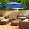 9 FT Outdoor Market Patio Table Umbrella Push Button Tilt Crank Lift