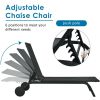 6-Position Adjustable Fabric Outdoor Patio Recliner Chair