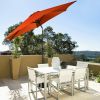 9 FT Outdoor Market Patio Table Umbrella Push Button Tilt Crank Lift