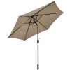 9 FT Outdoor Market Patio Table Umbrella Push Button Tilt Crank Lift