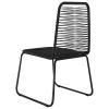 Patio Chairs 4 pcs Poly Rattan Black