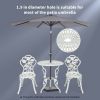 Patio Balcony Stylish Cast Aluminum Bistro Bar Table  Chair 3 Pcs Set