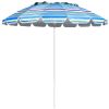 8 Feet Portable Beach Umbrella with Sand Anchor and Tilt Mechanism