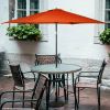 9 FT Outdoor Market Patio Table Umbrella Push Button Tilt Crank Lift