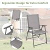 Set of 4 Patio Folding Chair Set with Rustproof Metal Frame