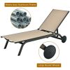 6-Position Adjustable Fabric Outdoor Patio Recliner Chair