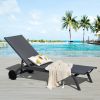 6-Position Adjustable Fabric Outdoor Patio Recliner Chair